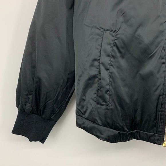 A New Day Bomber Jacket Black Full Zip Water Resistant NWT - Picture 5 of 10